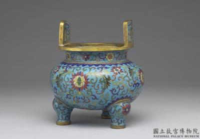 图片[3]-Copper incense burner in cloisonne enamels, Qing dynasty, Qianlong reign (1736-1795)-China Archive